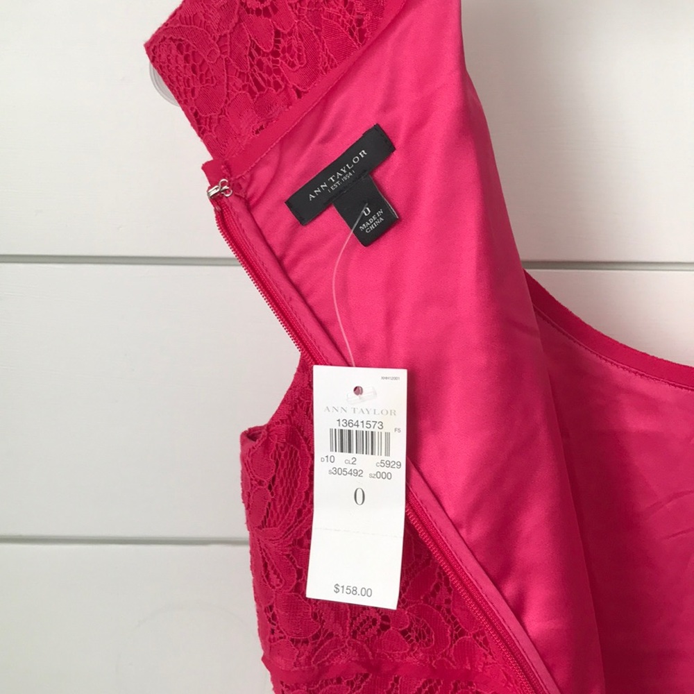 0 Ann Taylor Dark Pink Dress (MSRP $158) - Picture 9 of 9